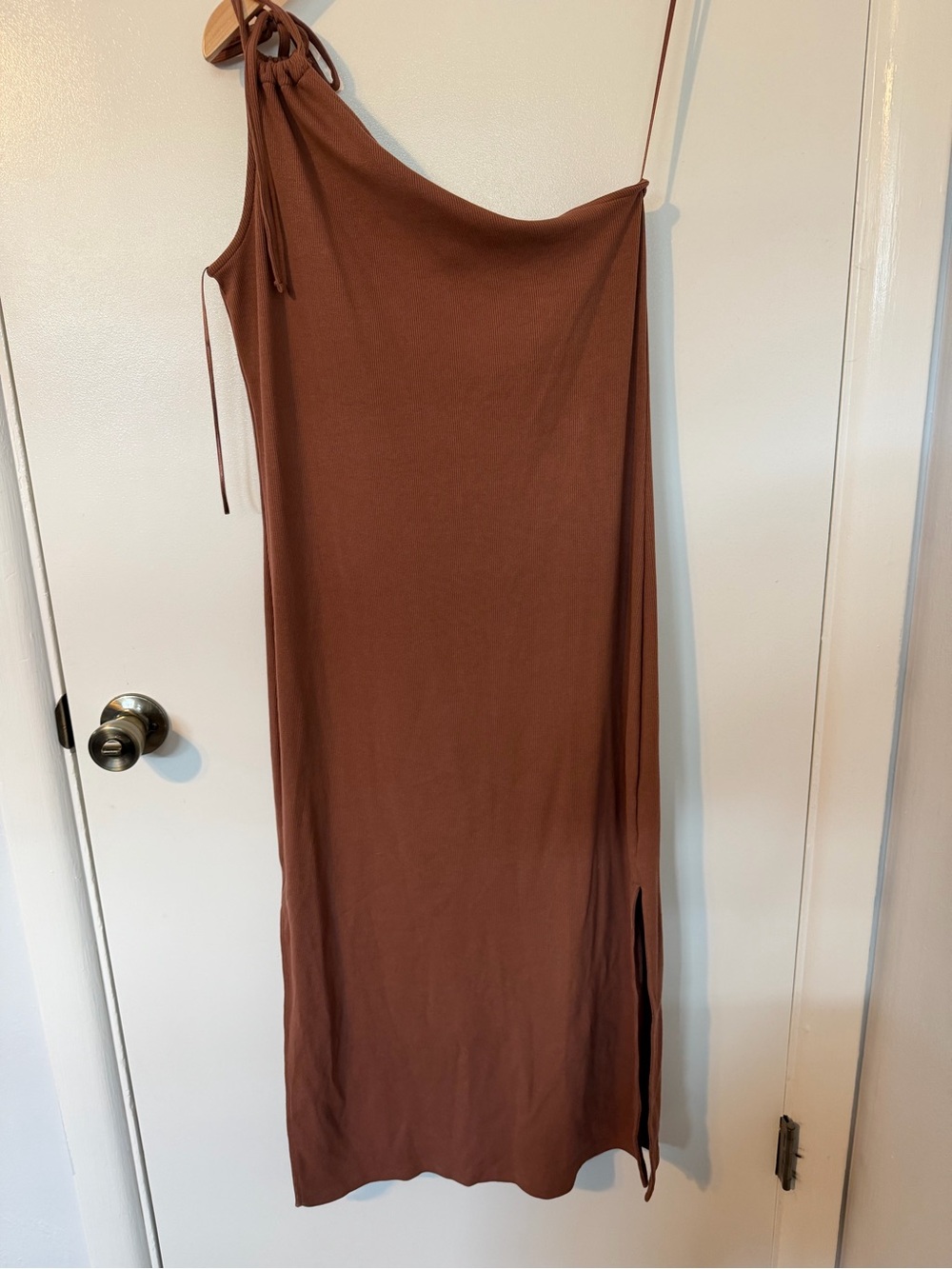 Old Navy One-Shoulder Midi Dress in Brown